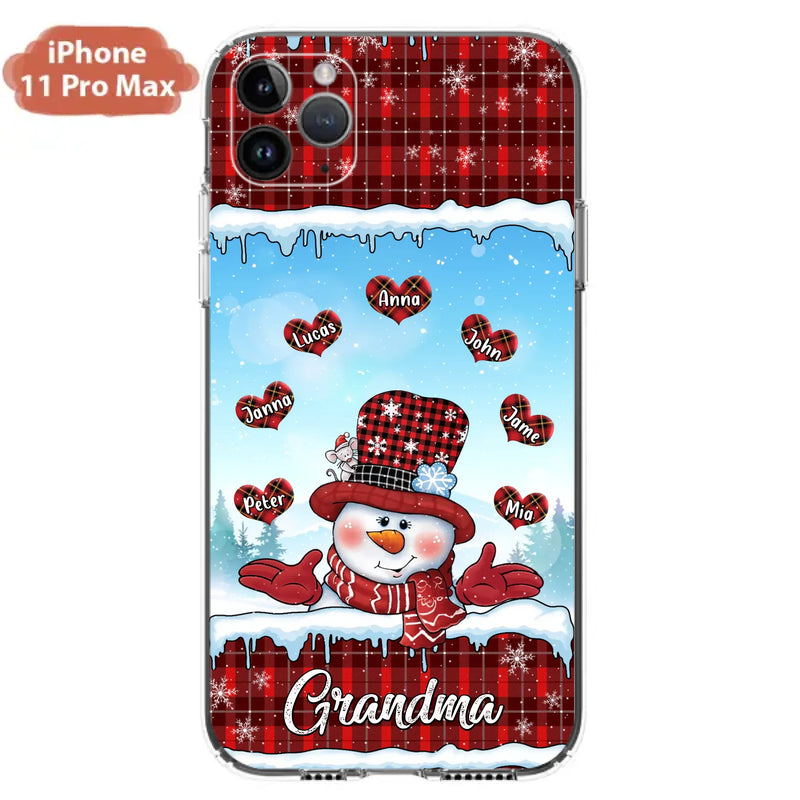 Custom Personalized Grandma Children Phone Case - Christmas Gift For Grandma/ Mom - Upto 7 Kids - Case For iPhone/ Samsung