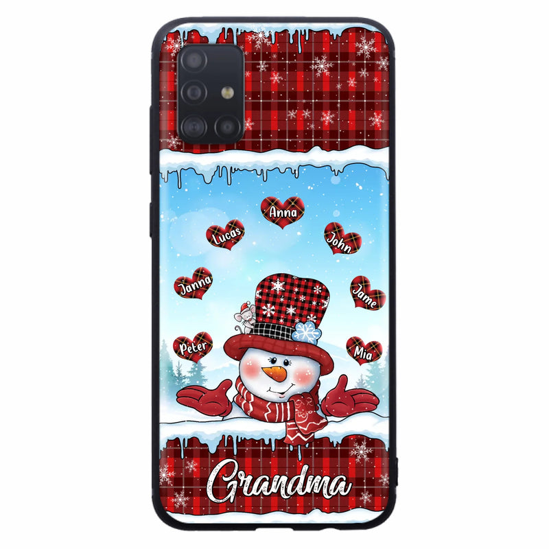 Custom Personalized Grandma Children Phone Case - Christmas Gift For Grandma/ Mom - Upto 7 Kids - Case For iPhone/ Samsung