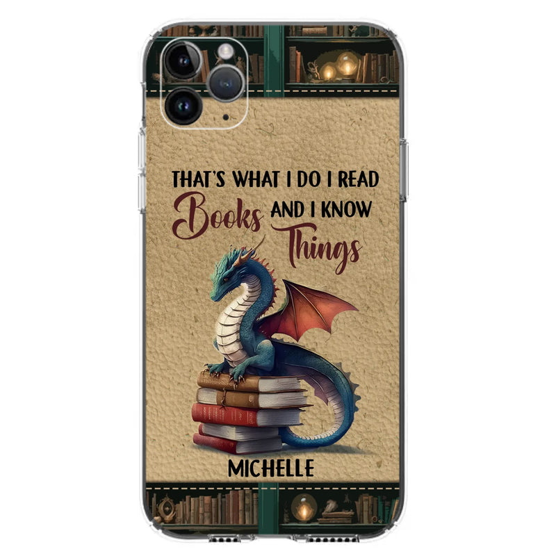 Custom Personalized Book Dragon Phone Case - Gift Idea For Book Lovers - In A World Of Bookworms Be A Book Dragon - Case For iPhone/ Samsung