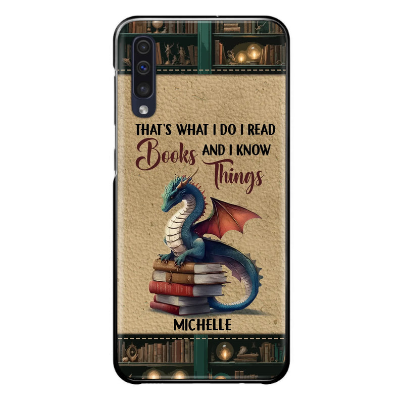 Custom Personalized Book Dragon Phone Case - Gift Idea For Book Lovers - In A World Of Bookworms Be A Book Dragon - Case For iPhone/ Samsung