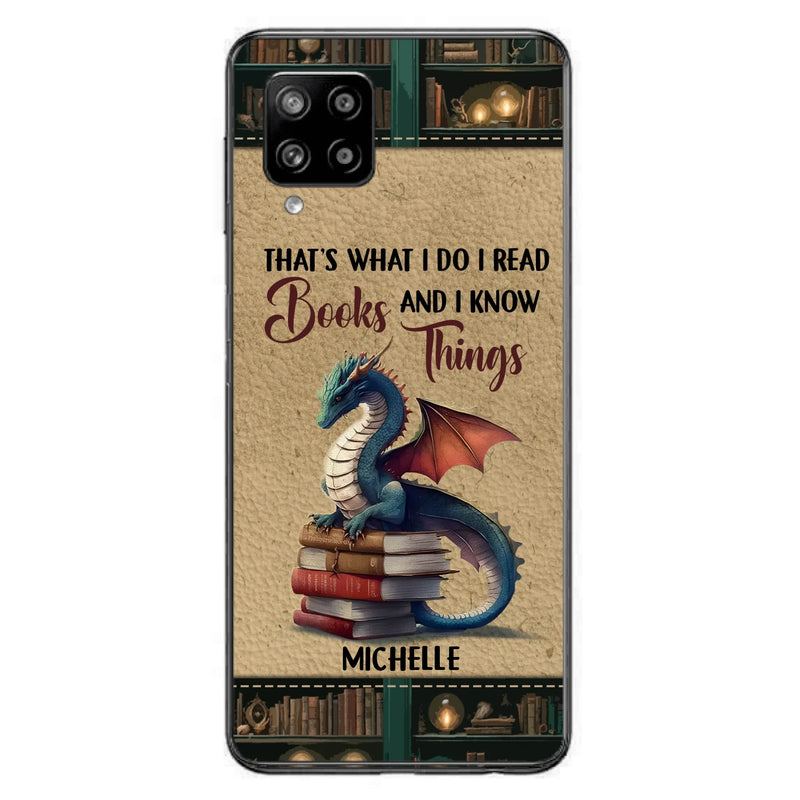 Custom Personalized Book Dragon Phone Case - Gift Idea For Book Lovers - In A World Of Bookworms Be A Book Dragon - Case For iPhone/ Samsung