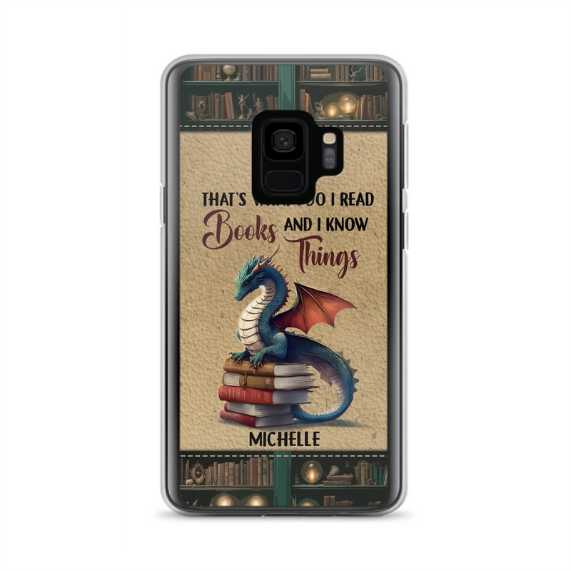 Custom Personalized Book Dragon Phone Case - Gift Idea For Book Lovers - In A World Of Bookworms Be A Book Dragon - Case For iPhone/ Samsung