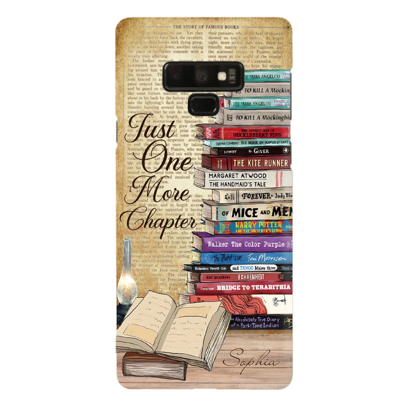 Custom Personalized Reading Book Phone Case - Gift Idea For Book Lovers - Just One More Chapter - Case For iPhone/ Samsung