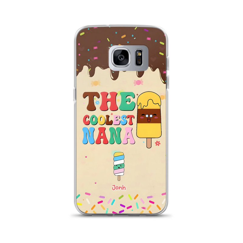 Custom Personalized The Coolest Nana Phone Case - Upto 10 Kids - Mother's Day Gift Idea for Grandma/ Mom - Case for iPhone/ Samsung