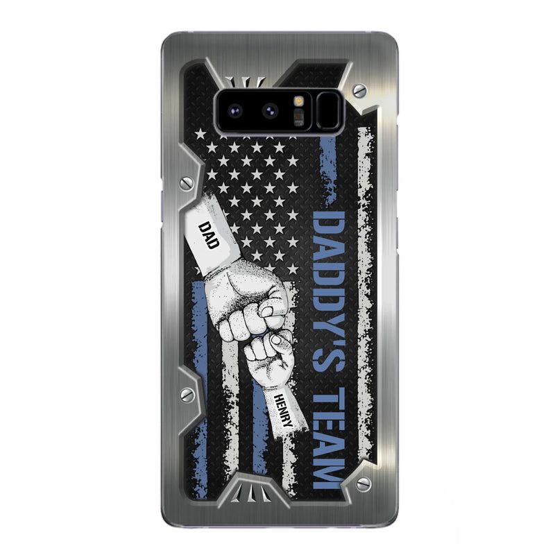 Custom Personalized Daddy's Team Phone Case - Father's Day Gift Idea For Dad/ Grandpa - Case for iPhone/ Samsung