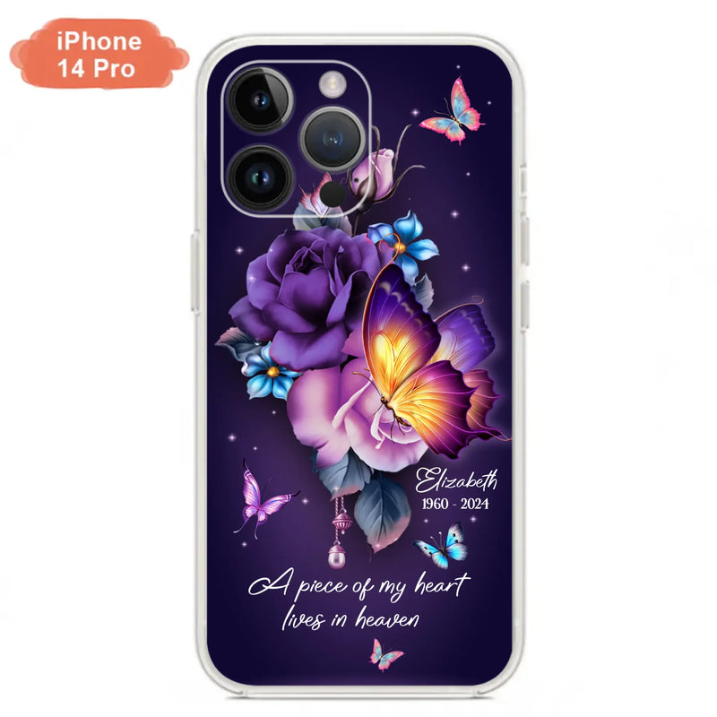 Custom Personalized Butterfly Memorial Phone Case - Memorial Gift Idea - Case for iPhone/Samsung