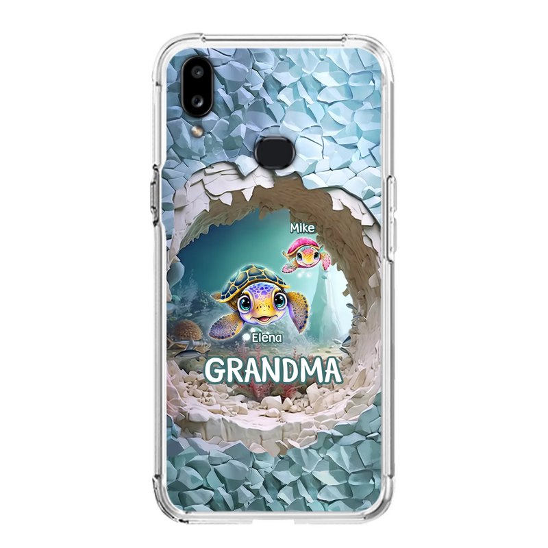Custom Personalized Turtle Phone Case - Upto 10 Kids - Mother's Day Gift Idea For Grandma - Case for iPhone/Samsung