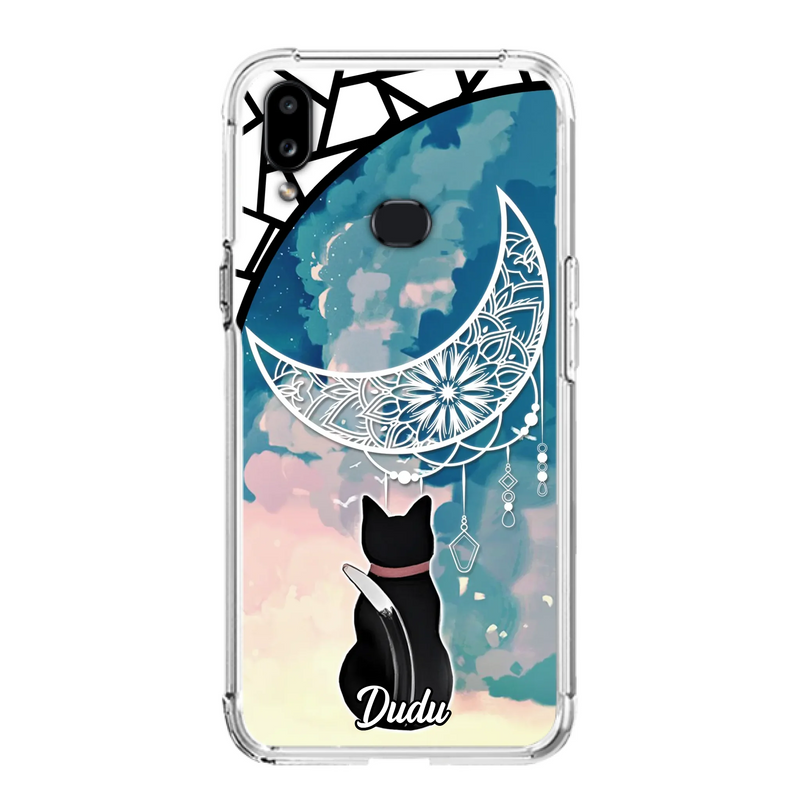 Custom Personalized Black Cat Phone Case - Gift Idea For Cat Lover - Case For iPhone/Samsung