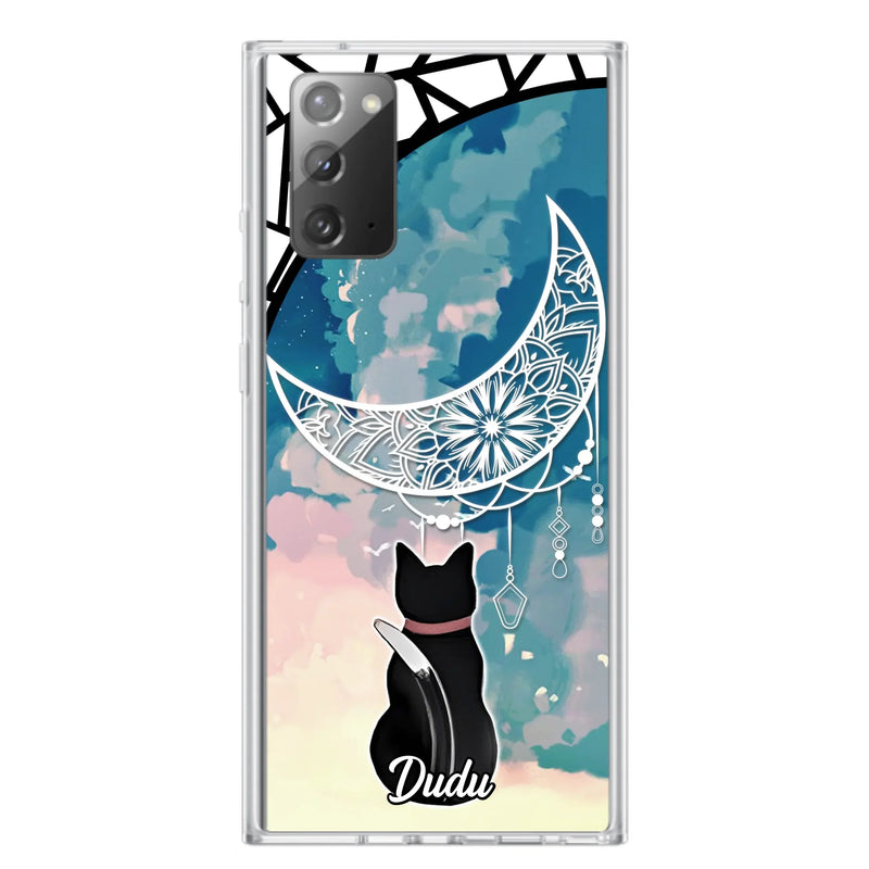 Custom Personalized Black Cat Phone Case - Gift Idea For Cat Lover - Case For iPhone/Samsung