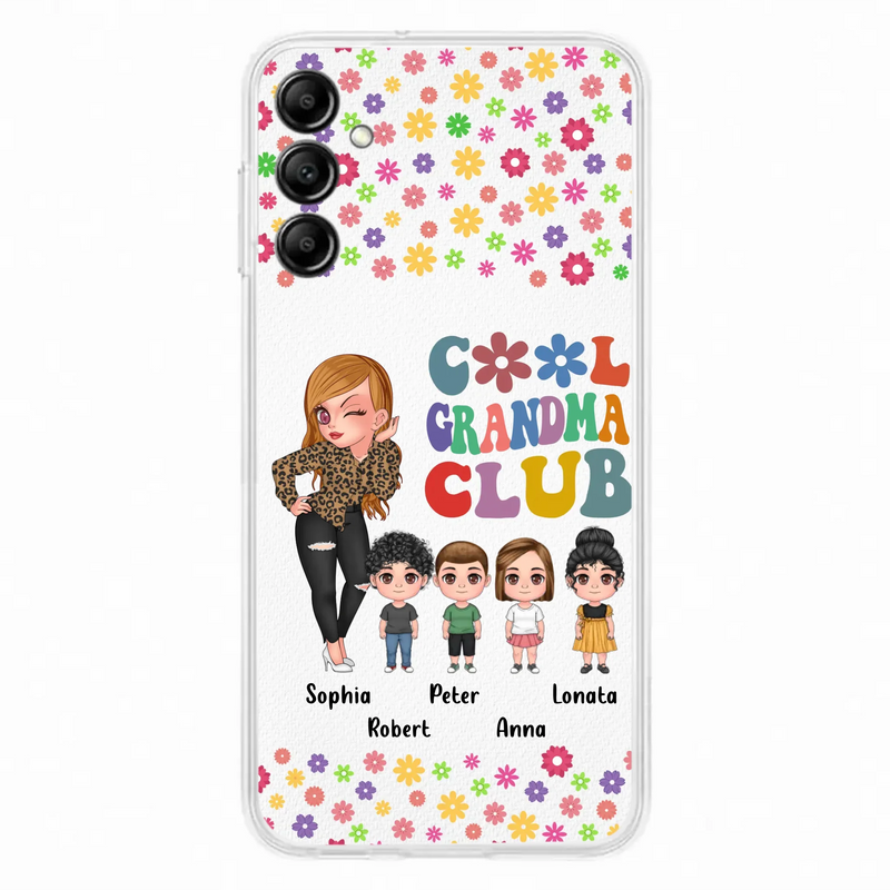 Custom Personalized Cool Grandma Phone Case - Gift Idea For Grandma - Upto 4 Kids - Cases For iPhone/Samsung