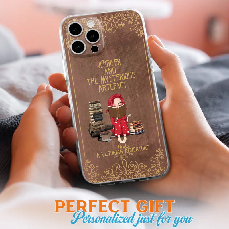 Custom Personalized Reading Girl Phone Case - Gift Idea For Reading Lovers - Mysterious Artefact - Cases For iPhone/Samsung