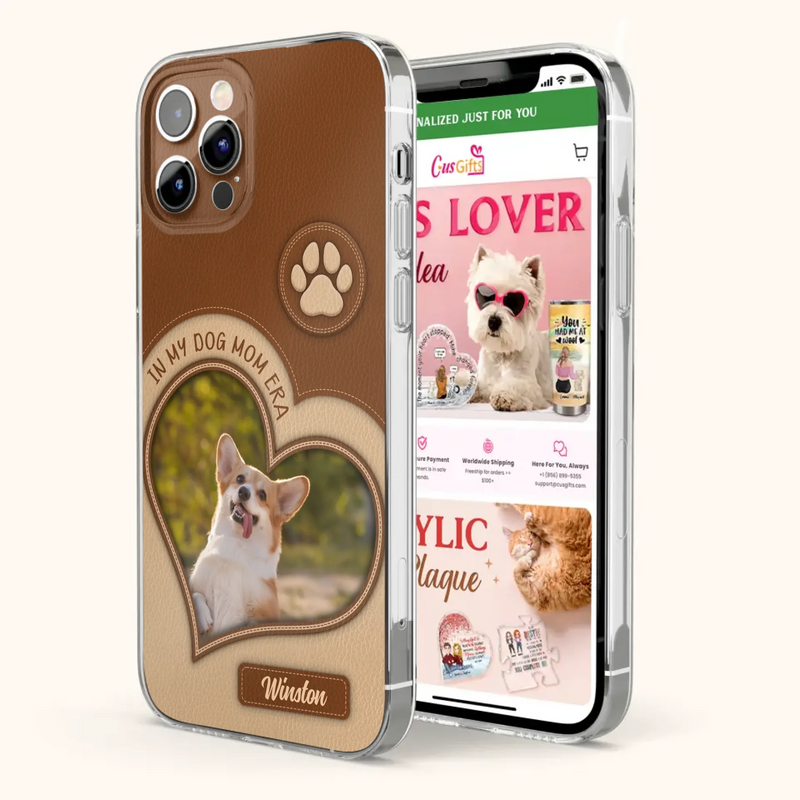 Custom Personalized In My Dog Mom Era Phone Case - Upload Photo - Gift Idea For Dog Lover/ Mother's Day - Case For iPhone/ Samsung