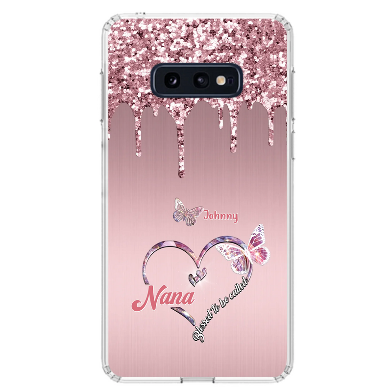 Custom Personalized Grandma Phone Case - Upto 10 Kids - Gift Idea For Mom/ Grandma/ Mother's Day - Case for iPhone/Samsung - Blessed To Be Called Nana
