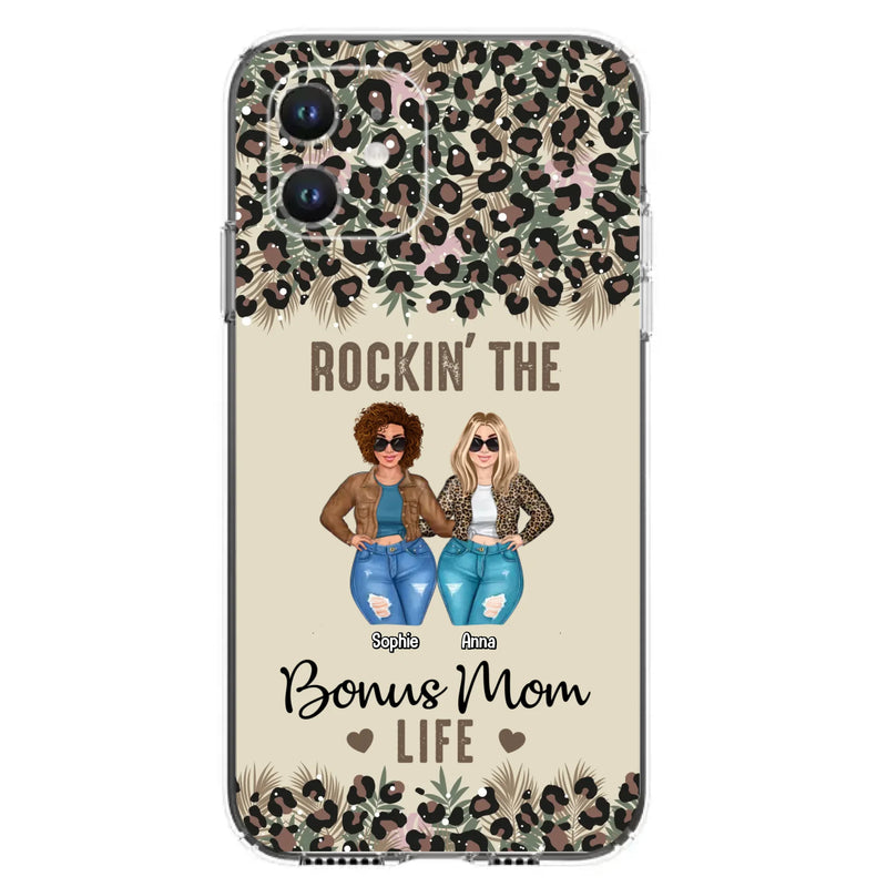 Custom Personalized Bonus Mom Phone Case - Gift Idea For Mother's Day - Rockin' The Bonus Mom Life - Case For iPhone & Samsung