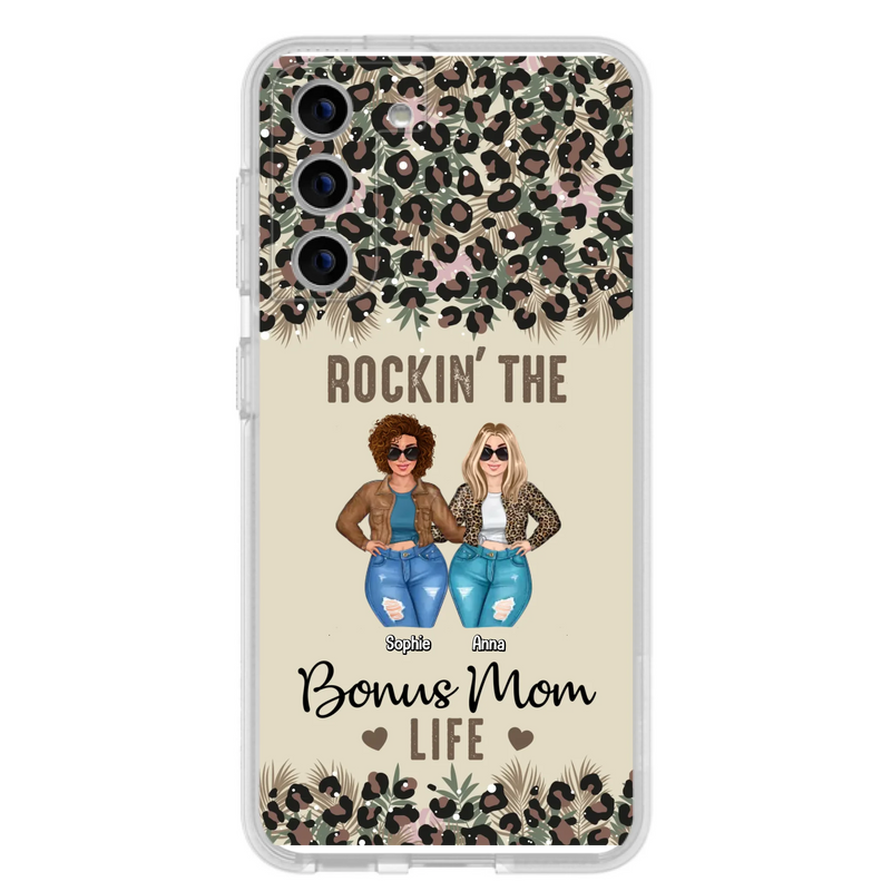 Custom Personalized Bonus Mom Phone Case - Gift Idea For Mother's Day - Rockin' The Bonus Mom Life - Case For iPhone & Samsung