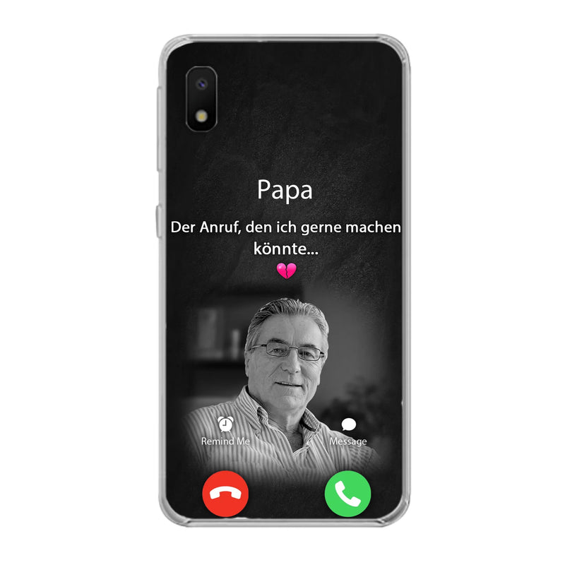 Personalisierte Handyhülle - Foto hochladen - Gedenkgeschenk für Mama/ Papa - Der Anruf, den ich gerne machen könnte - Handyhülle für iPhone/Samsung
