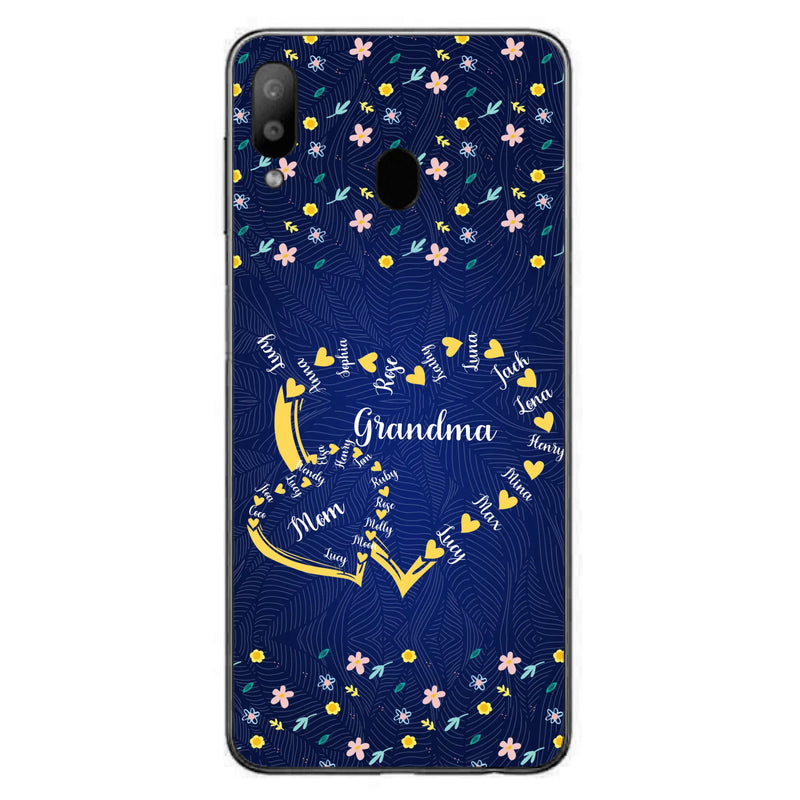 Custom Personalized Grandma Mom Phone Case - Gift Idea For Mother's Day - Upto 12 Kids - Case For iPhone And Samsung