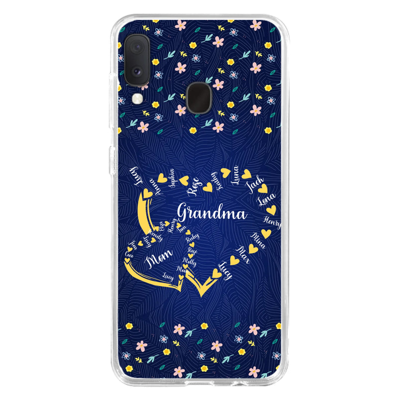 Custom Personalized Grandma Mom Phone Case - Gift Idea For Mother's Day - Upto 12 Kids - Case For iPhone And Samsung