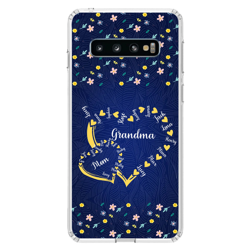 Custom Personalized Grandma Mom Phone Case - Gift Idea For Mother's Day - Upto 12 Kids - Case For iPhone And Samsung