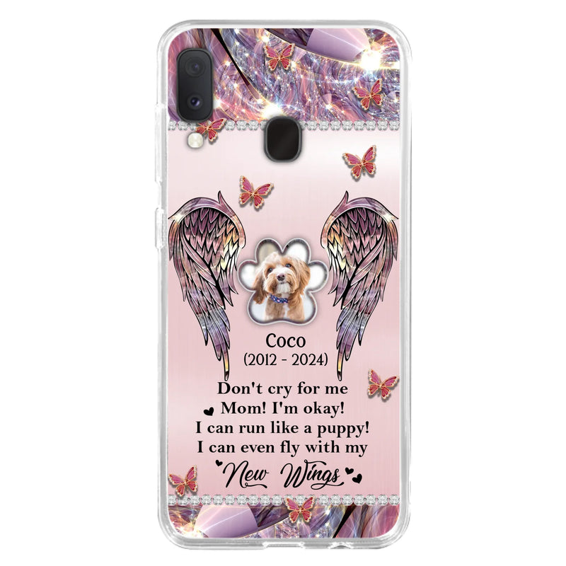 Personalized Memorial Phone Case - Upload Photo - Memorial Gift Idea For Dog Lover - Don't Cry For Me - Case For iPhone/Samsung