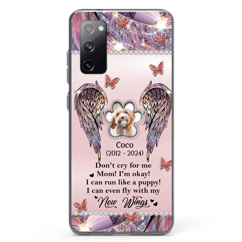 Personalized Memorial Phone Case - Upload Photo - Memorial Gift Idea For Dog Lover - Don't Cry For Me - Case For iPhone/Samsung