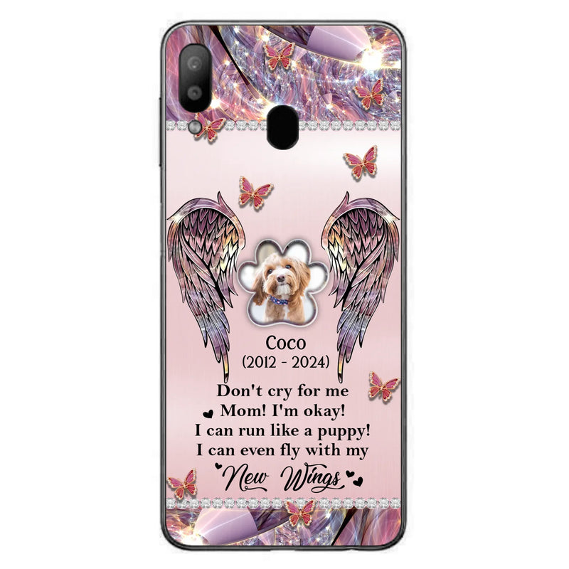Personalized Memorial Phone Case - Upload Photo - Memorial Gift Idea For Dog Lover - Don't Cry For Me - Case For iPhone/Samsung