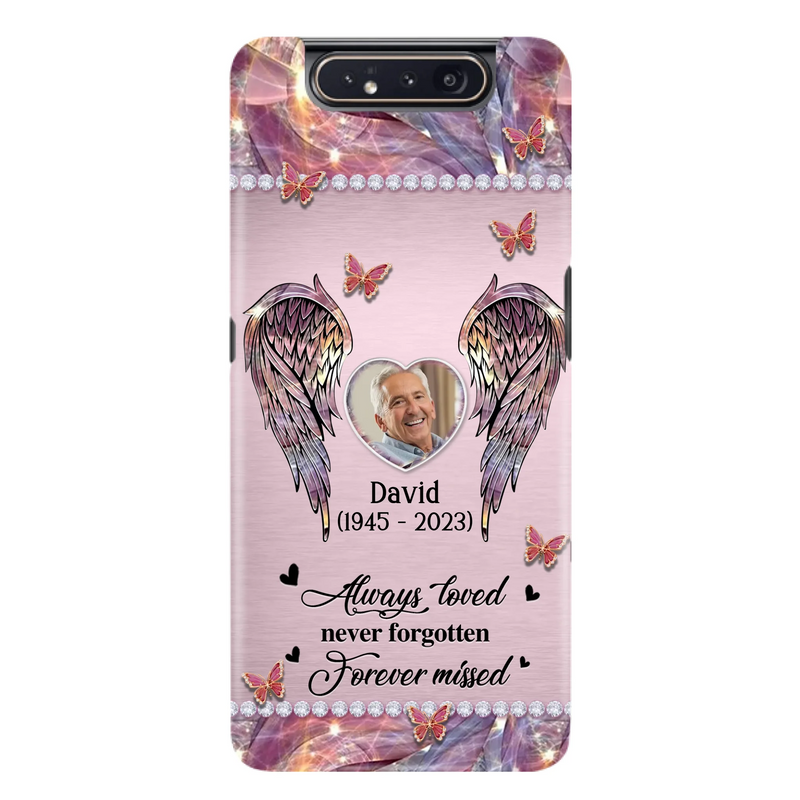 Custom Personalized Memorial Phone Case - Memorial Gift Idea For Family - Case For iPhone/Samsung - Always Loved Never Forgotten Forever Missed