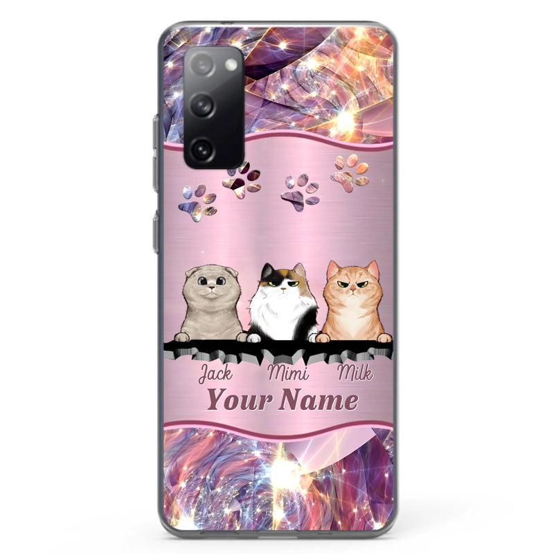 Custom Personalized Cats Phone Case - Gift Idea For Cat Lover - Up to 3  Cats - Cases For iPhone/Samsung