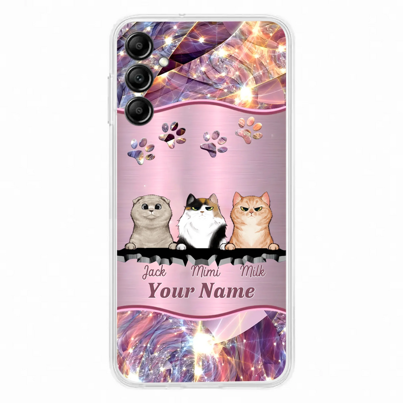 Custom Personalized Cats Phone Case - Gift Idea For Cat Lover - Up to 3  Cats - Cases For iPhone/Samsung