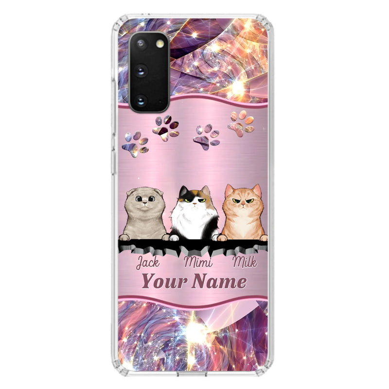 Custom Personalized Cats Phone Case - Gift Idea For Cat Lover - Up to 3  Cats - Cases For iPhone/Samsung