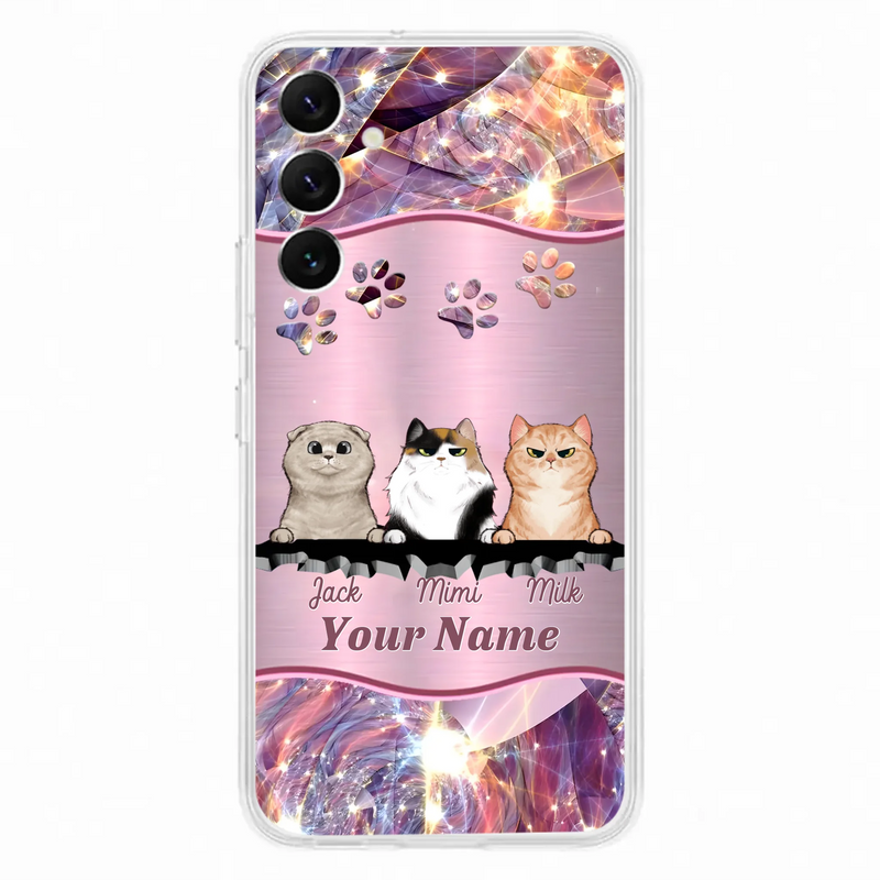 Custom Personalized Cats Phone Case - Gift Idea For Cat Lover - Up to 3  Cats - Cases For iPhone/Samsung