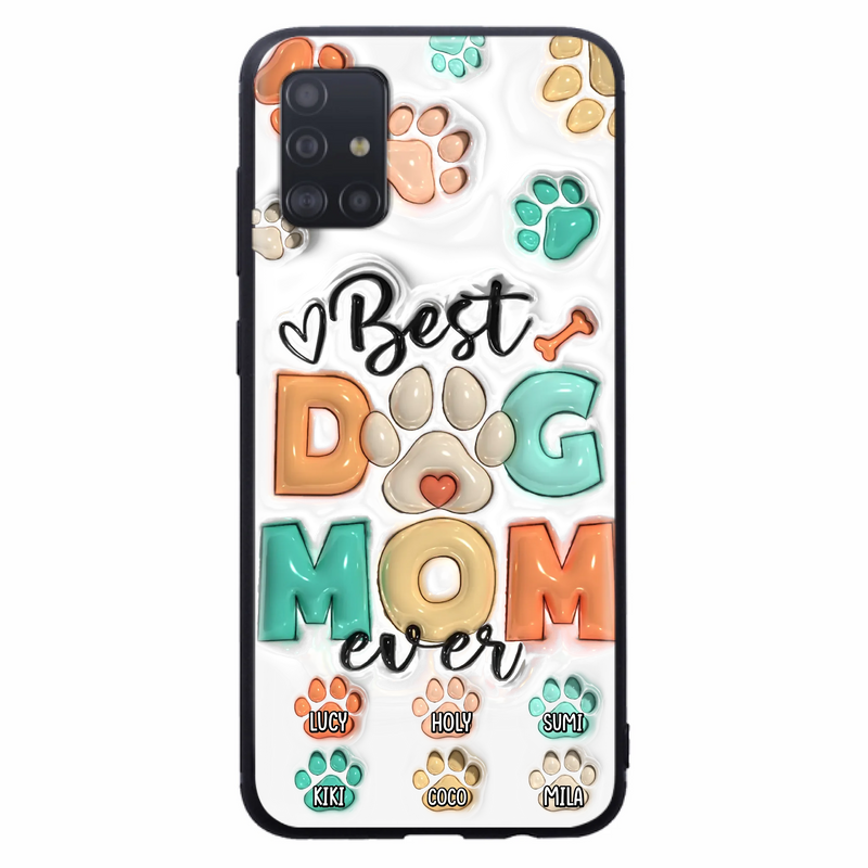 Personalized Dog Mom/Dad Phone Case - Gift Idea For Dog Owners/Lovers - Upto 6 Paws - Best Dog Mom Ever - Case For iPhone/Samsung