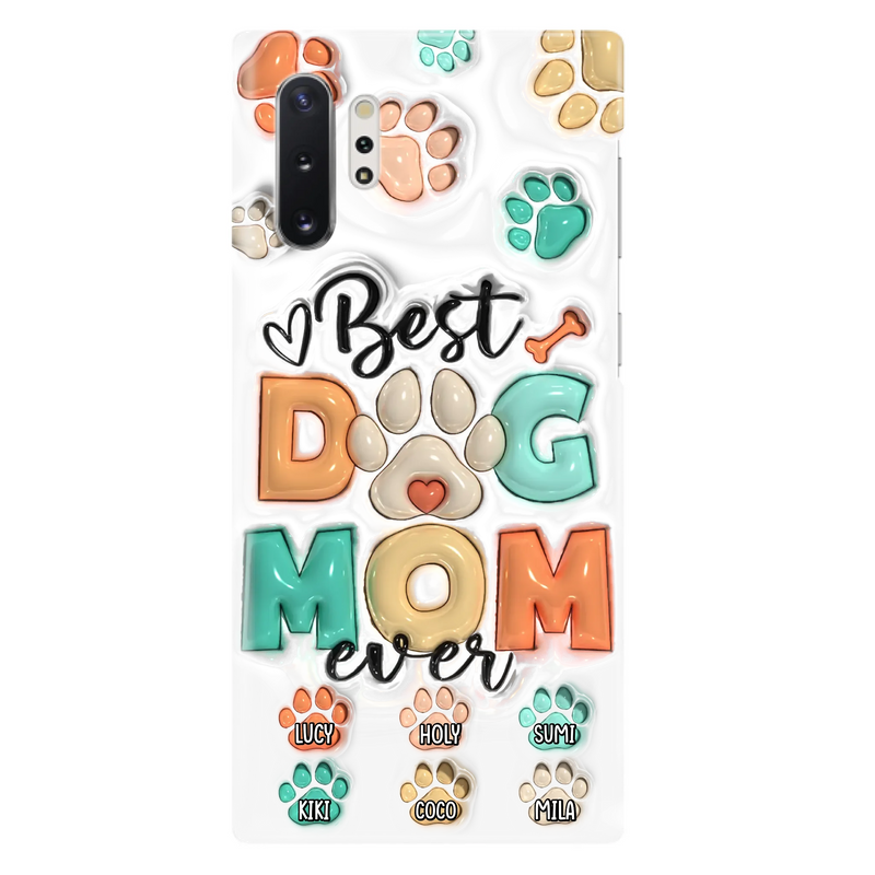 Personalized Dog Mom/Dad Phone Case - Gift Idea For Dog Owners/Lovers - Upto 6 Paws - Best Dog Mom Ever - Case For iPhone/Samsung