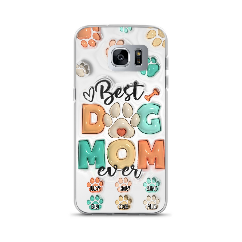 Personalized Dog Mom/Dad Phone Case - Gift Idea For Dog Owners/Lovers - Upto 6 Paws - Best Dog Mom Ever - Case For iPhone/Samsung