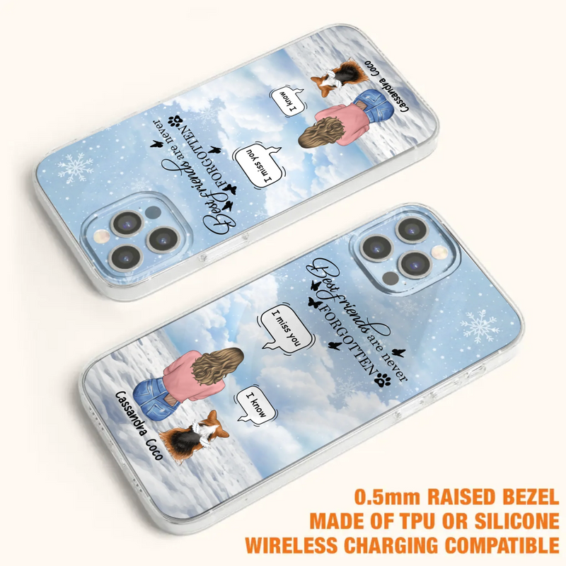 Personalized Memorial Pet Phone Case - Upto 3 Pets - Memorial Gift Idea For Dog/Cat/Rabbits Owners - I Miss You - Case For iPhone/Samsung