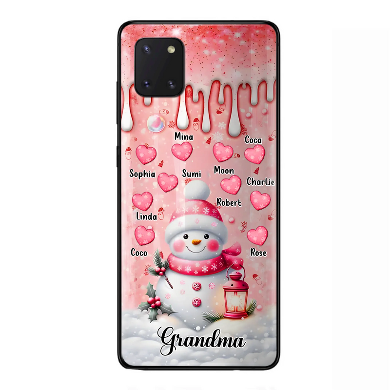 Personalized Snowman Grandma Phone Case - Christmas Gift Idea For Grandma - Up to 10 Kids - Case For iPhone/Samsung - Grandma