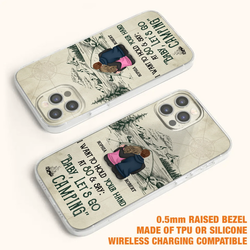 Custom Personalized Couple Phone Case - Gift Idea For Couple - Case For iPhone/Samsung - Baby Let's Go Camping