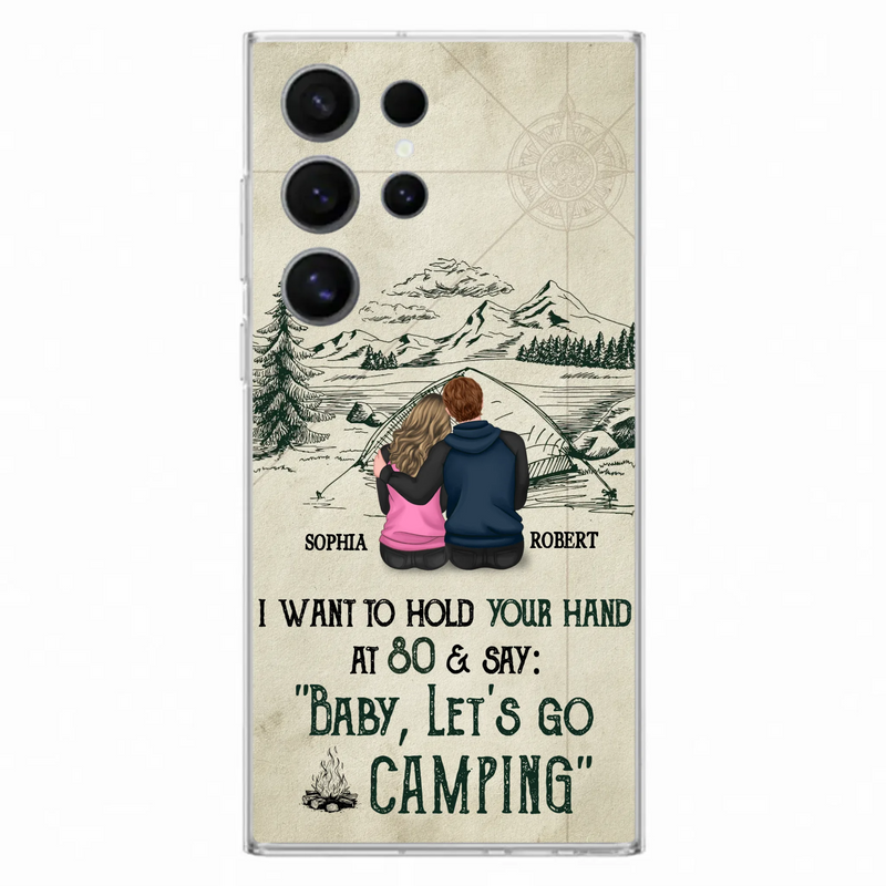 Custom Personalized Couple Phone Case - Gift Idea For Couple - Case For iPhone/Samsung - Baby Let's Go Camping