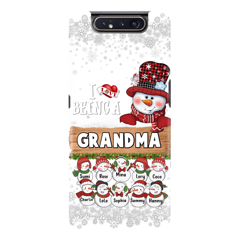Custom Personalized Grandma Phone Case - Upto 10 Grandkids - Christmas Gift Idea for Grandma - I Love Being A Grandma - Case For iPhone/Samsung