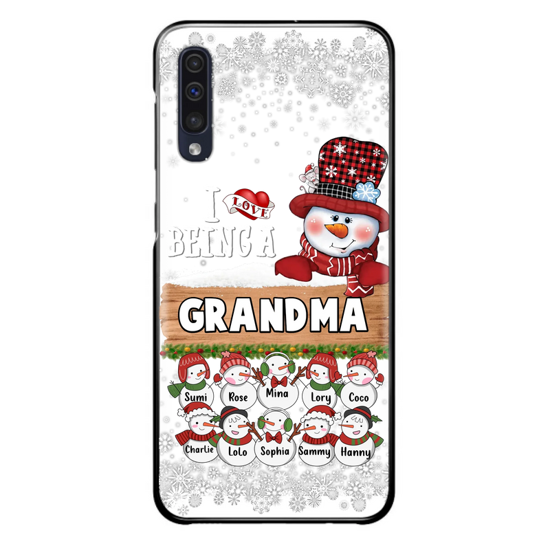Custom Personalized Grandma Phone Case - Upto 10 Grandkids - Christmas Gift Idea for Grandma - I Love Being A Grandma - Case For iPhone/Samsung