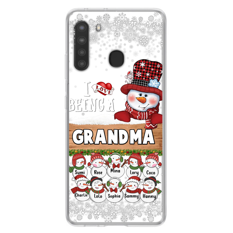 Custom Personalized Grandma Phone Case - Upto 10 Grandkids - Christmas Gift Idea for Grandma - I Love Being A Grandma - Case For iPhone/Samsung
