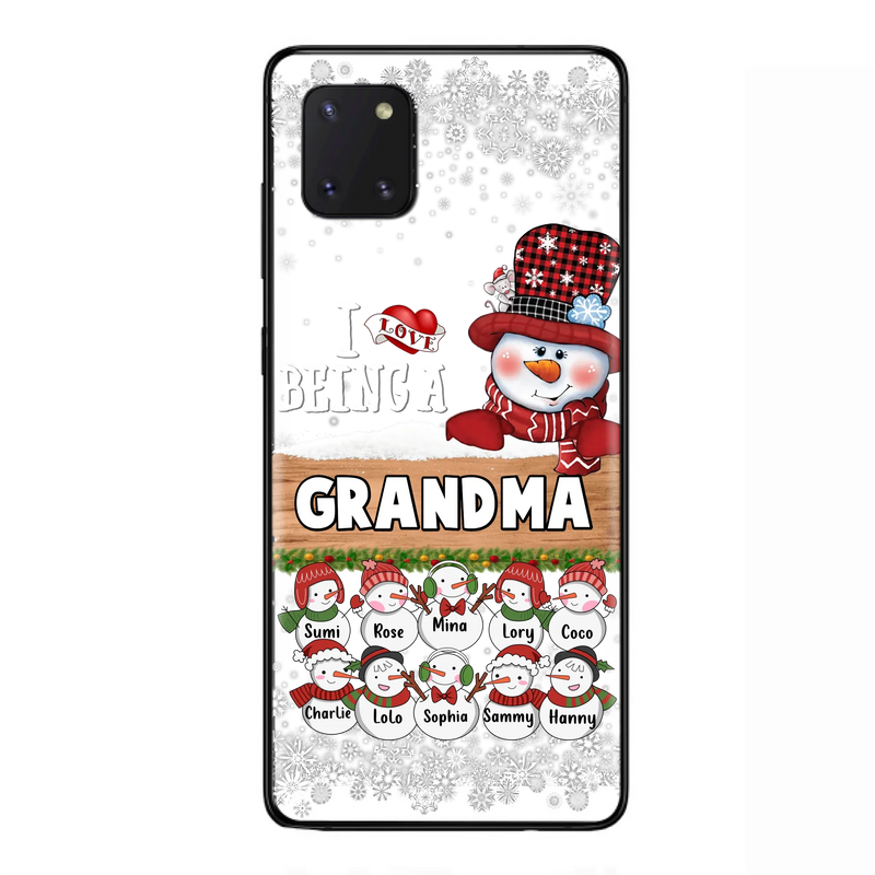 Custom Personalized Grandma Phone Case - Upto 10 Grandkids - Christmas Gift Idea for Grandma - I Love Being A Grandma - Case For iPhone/Samsung