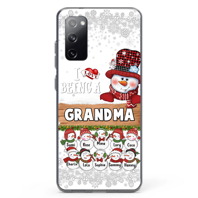 Custom Personalized Grandma Phone Case - Upto 10 Grandkids - Christmas Gift Idea for Grandma - I Love Being A Grandma - Case For iPhone/Samsung