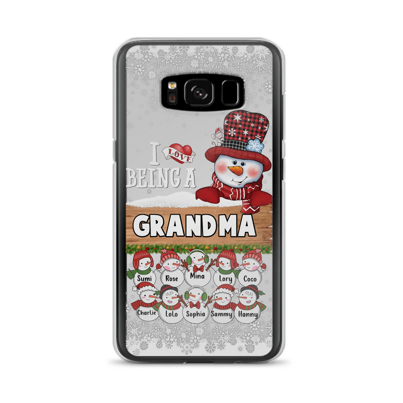 Custom Personalized Grandma Phone Case - Upto 10 Grandkids - Christmas Gift Idea for Grandma - I Love Being A Grandma - Case For iPhone/Samsung
