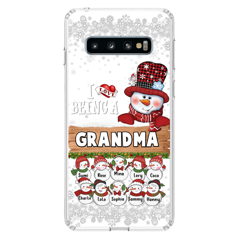 Custom Personalized Grandma Phone Case - Upto 10 Grandkids - Christmas Gift Idea for Grandma - I Love Being A Grandma - Case For iPhone/Samsung