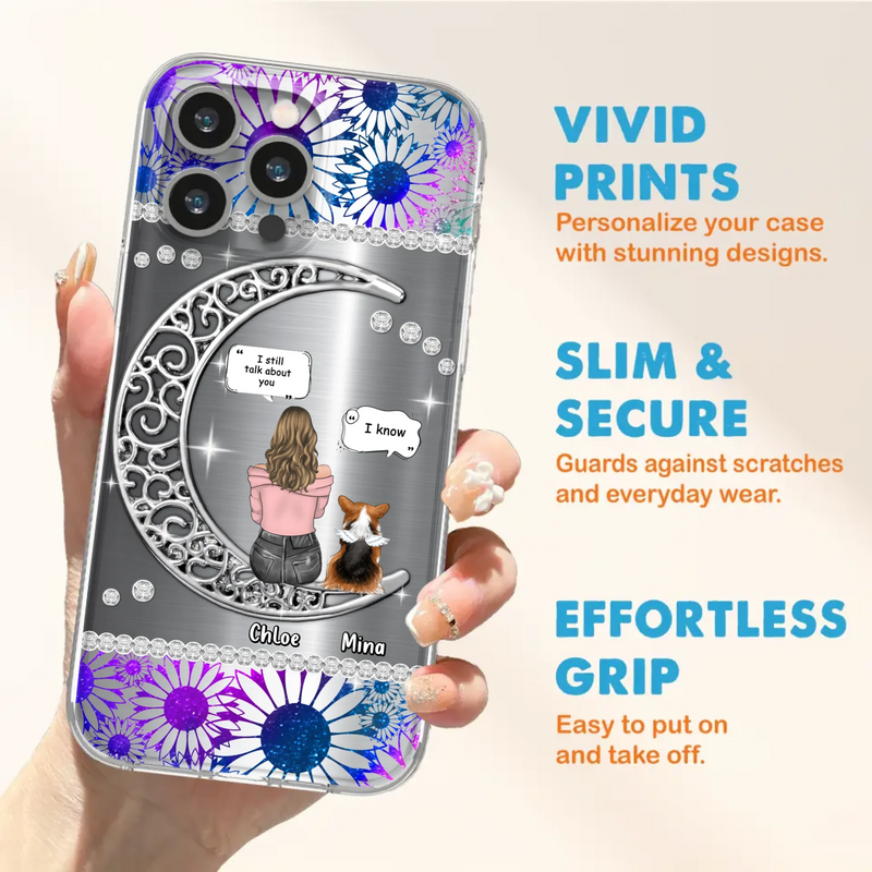 Custom Personalized To The Moon & Back Pet Phone Case - Memorial Gift Idea For Dog/ Cat/ Rabbits Owners - Up to 4 Dogs/ Cats/ Rabbits - Case For iPhone And Samsung