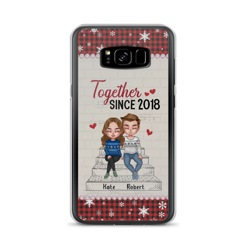 Custom Personalized Christmas Couple Phone Case - Christmas Gift Idea For Couple - Together Since 2018 - Case For iPhone/Samsung