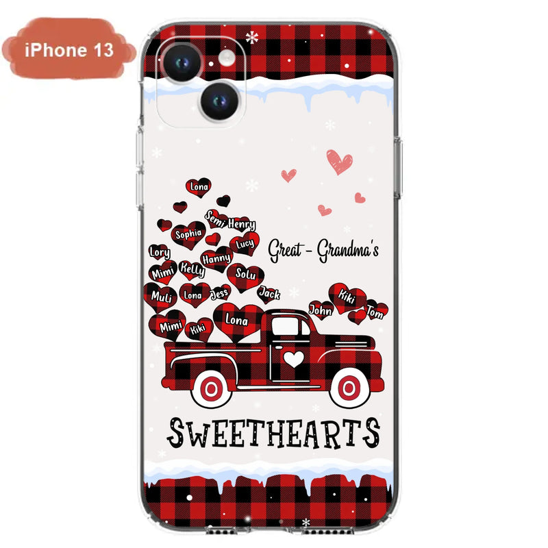 Personalized Grandma Phone Case - Gift Idea For Grandma - Upto 20 Children - Great - Grandma's Sweethearts - Case For iPhone/Samsung
