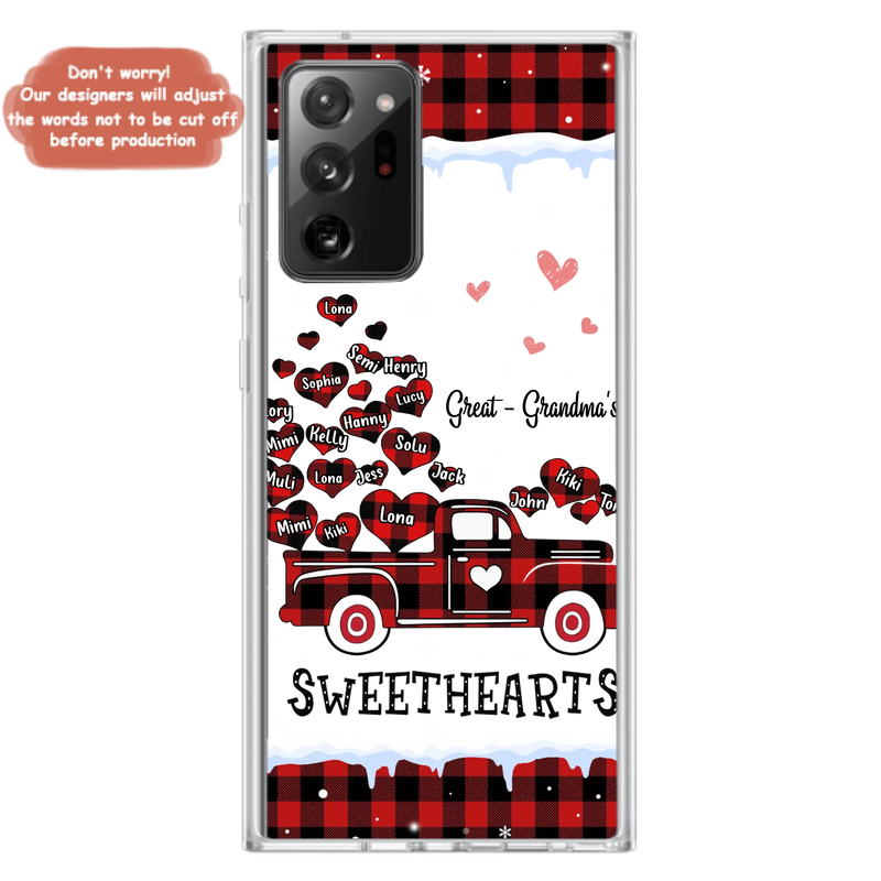 Personalized Grandma Phone Case - Gift Idea For Grandma - Upto 20 Children - Great - Grandma's Sweethearts - Case For iPhone/Samsung