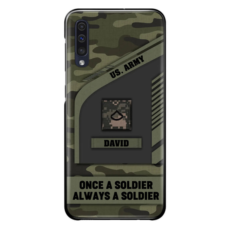 Custom Personalized Veteran Phone Case - Gift Idea For Veteran/Veterans Day - Once A Soldier Always A Soldier - Case for iPhone/Samsung